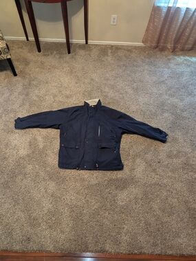 Men's New River Class J US2 Vintage Sailing Jacket Navy Blue Size Large